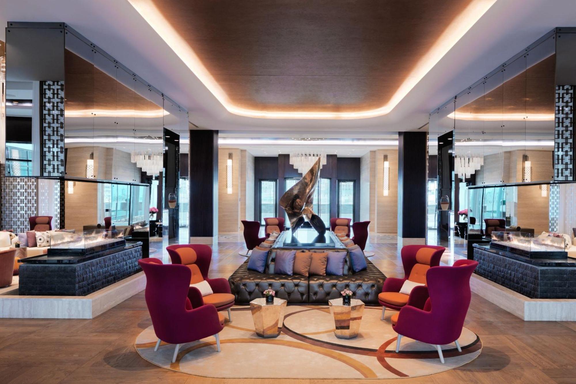Baku Marriott Hotel Boulevard Eksteriør billede The lobby of the hotel